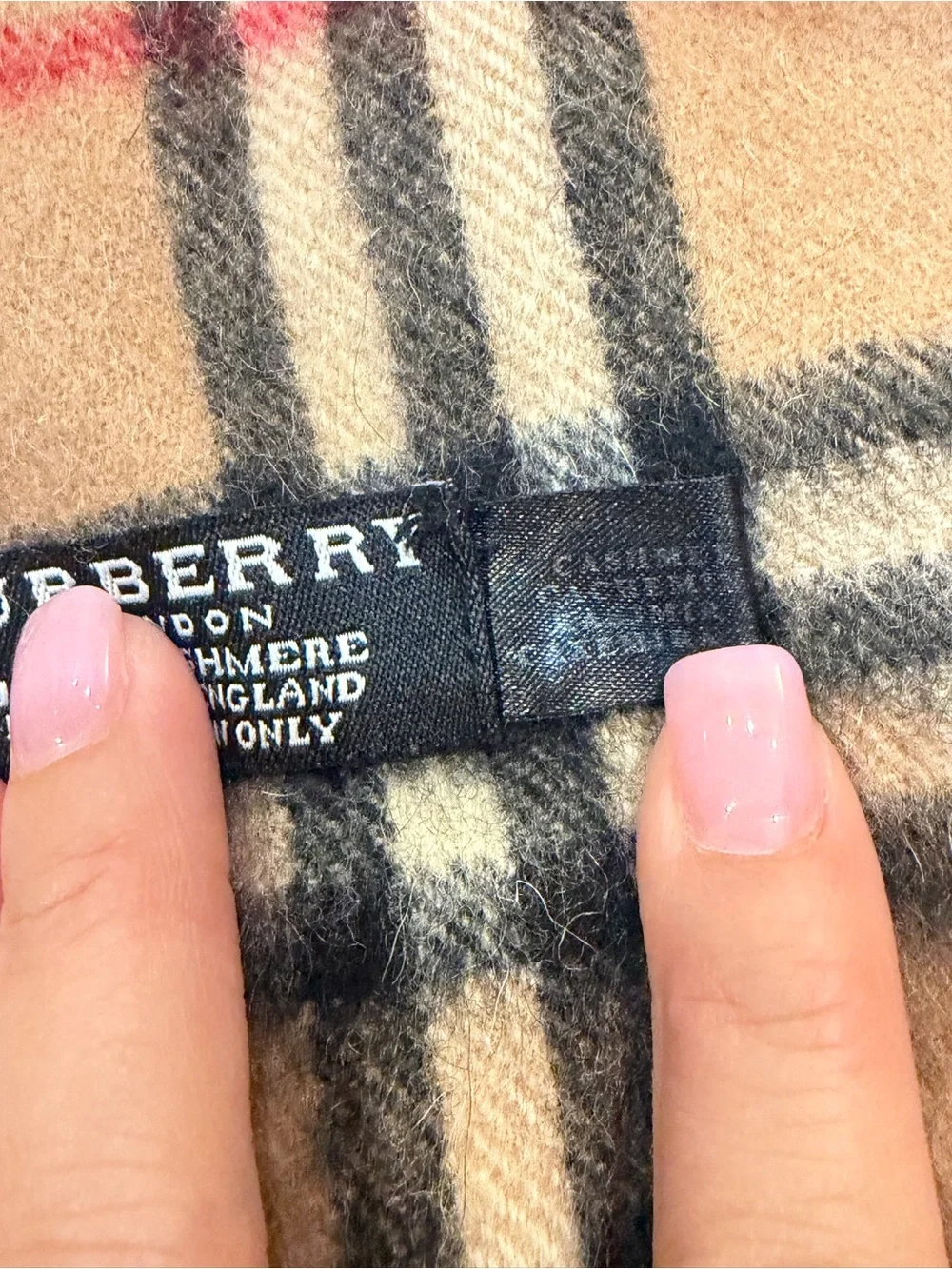 Vintage Burberry London Cashmere Scarf EUC